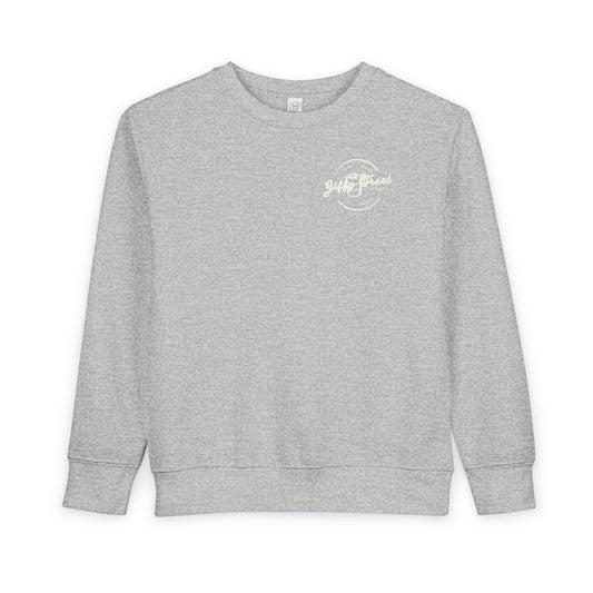 Ice Cream Shop Guest Check Toddler Sweatshirt — Logo Chest, Back Order Design