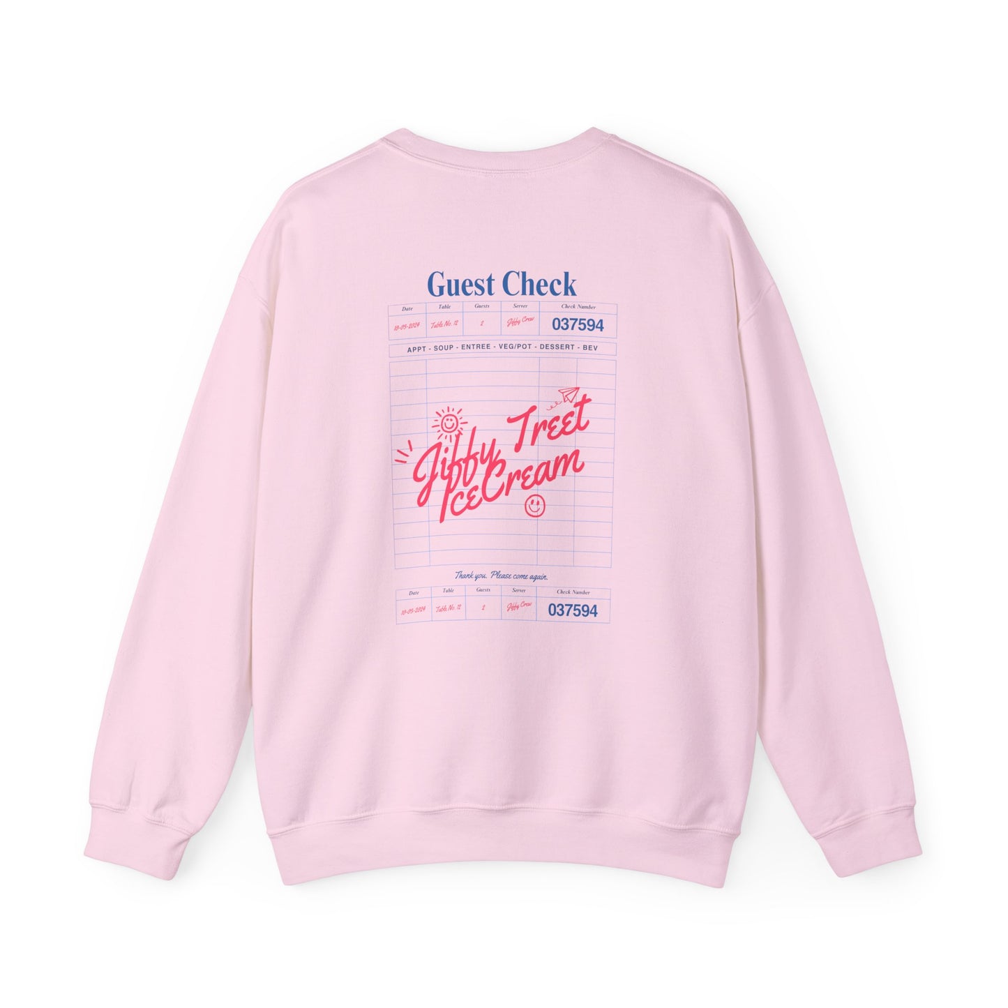 Jiffy Treet Ice Cream GuestCheck Crewneck Sweatshirt