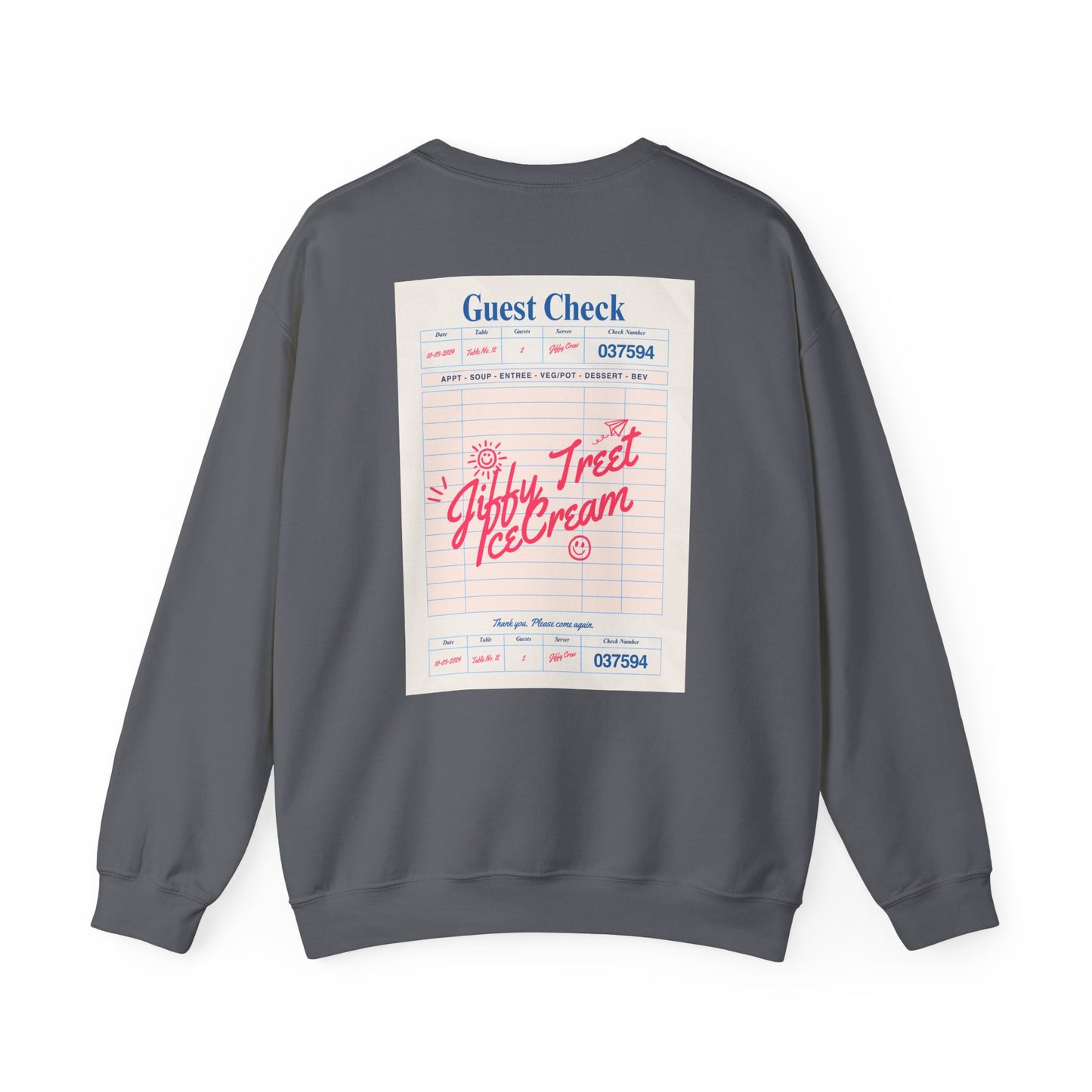 Jiffy Treet Ice Cream GuestCheck Crewneck Sweatshirt