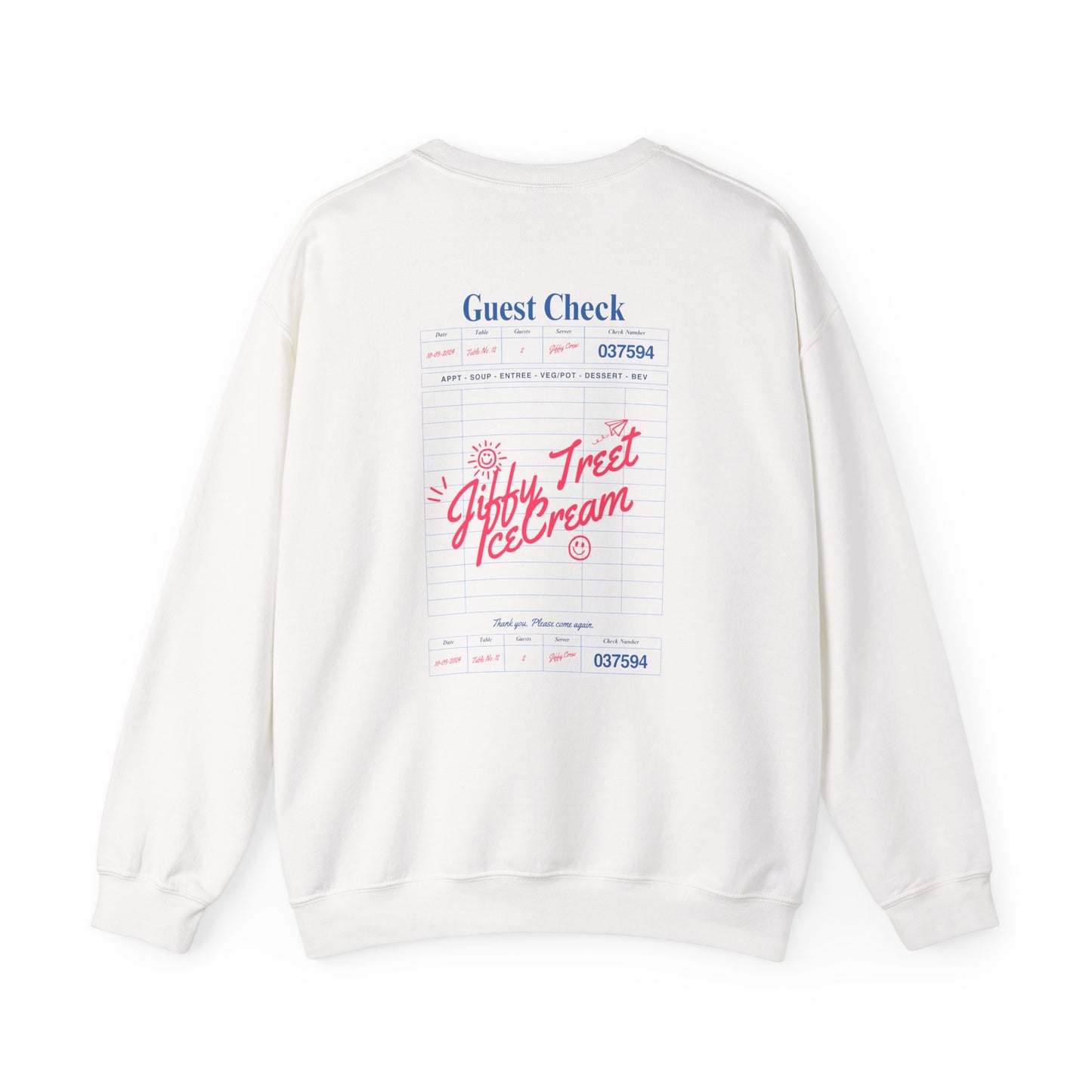 Jiffy Treet Ice Cream GuestCheck Crewneck Sweatshirt