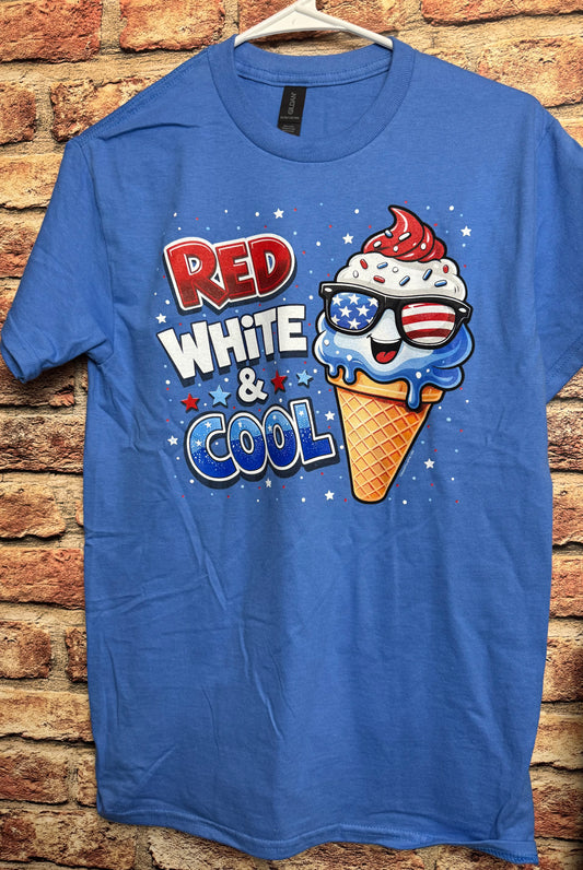 Jiffy Treet Red, White & Cool Patriotic Ice Cream Short Sleeve T-Shirt
